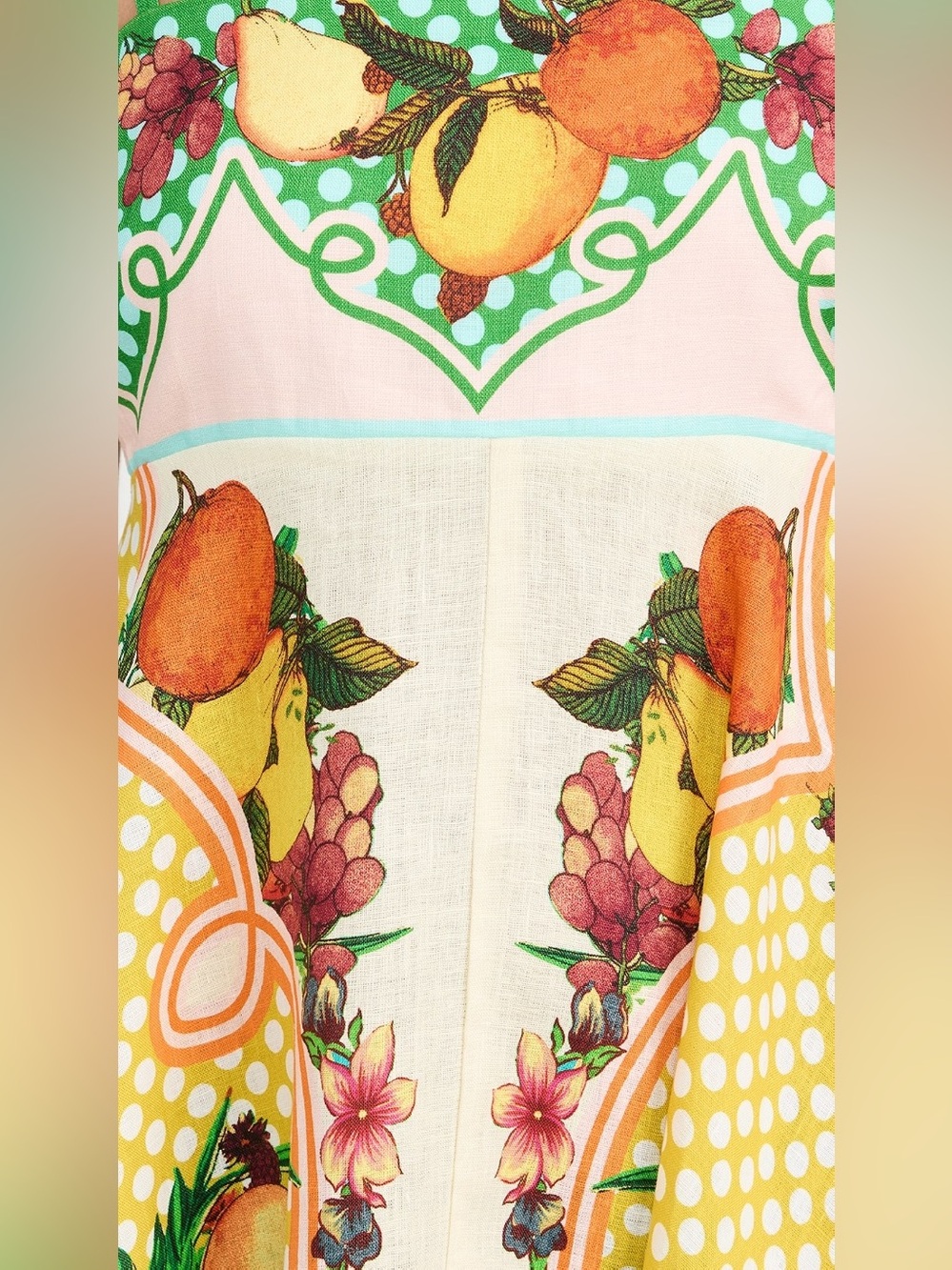 ALEMAIS Lemonis Sundress in Multi Fruit Print, Size US 6 - Picture 5 of 16